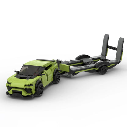 Lamborghini Urus with car trailer 